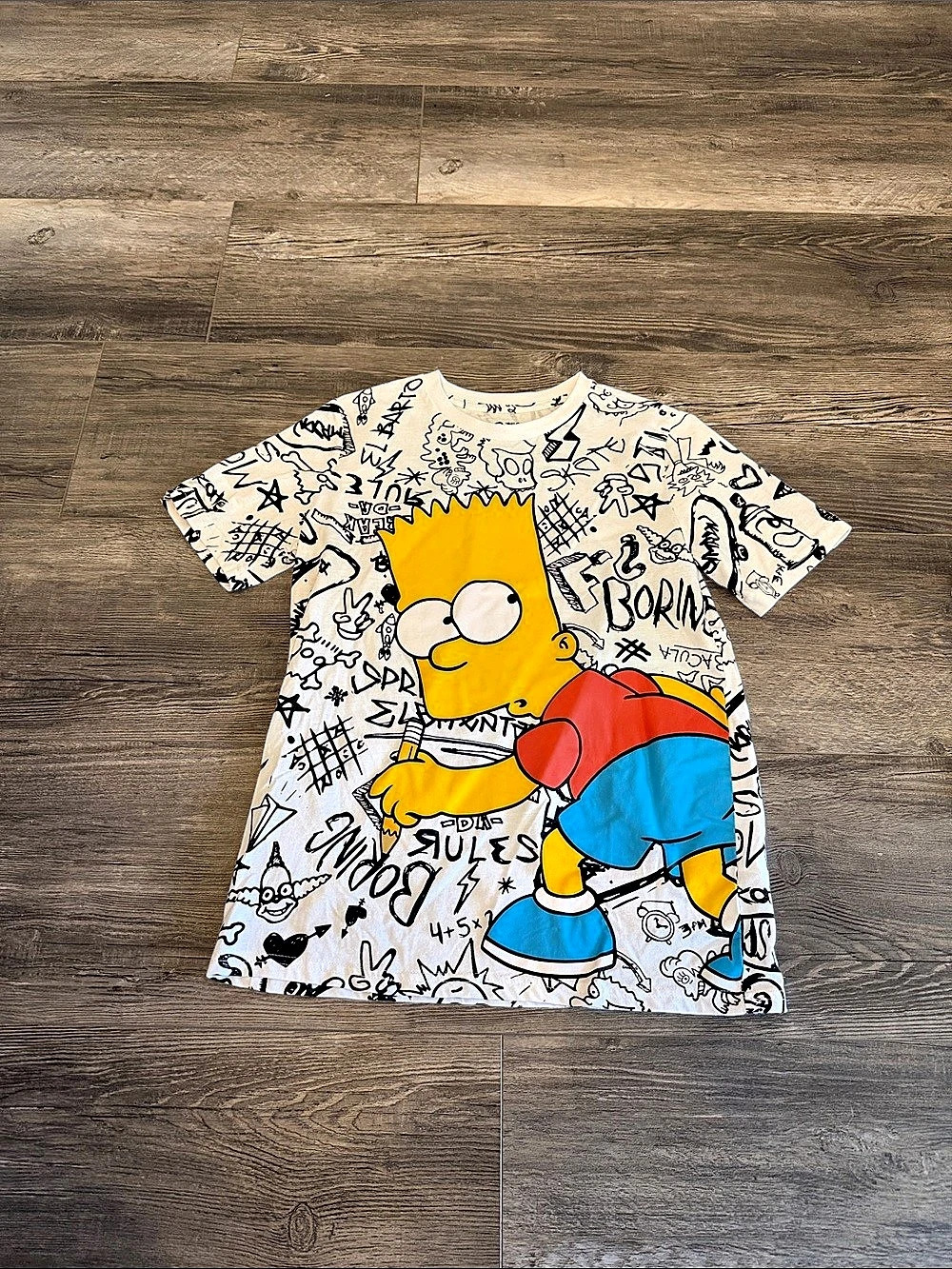 The Simpsons graphic T-shirt Graphic Tee White Large Like New